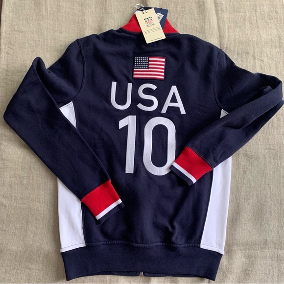 Rare Team USA Official Olympic Collection Zip Up Jacket Sweater - Picture 7 of 16